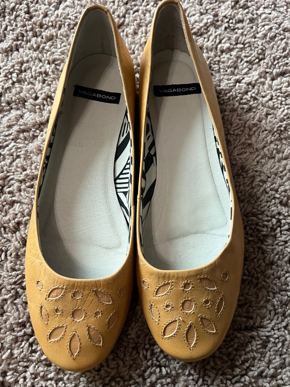 Vagabond Leather Bohemian Flats Size 38